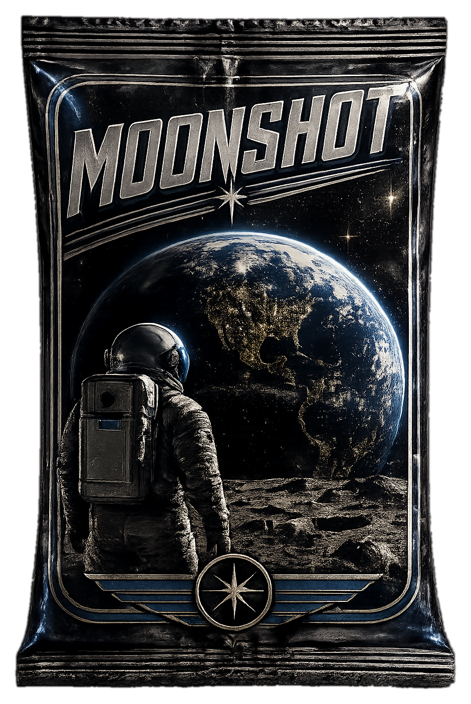 Moonshot pack artwork with astronaut and Earth